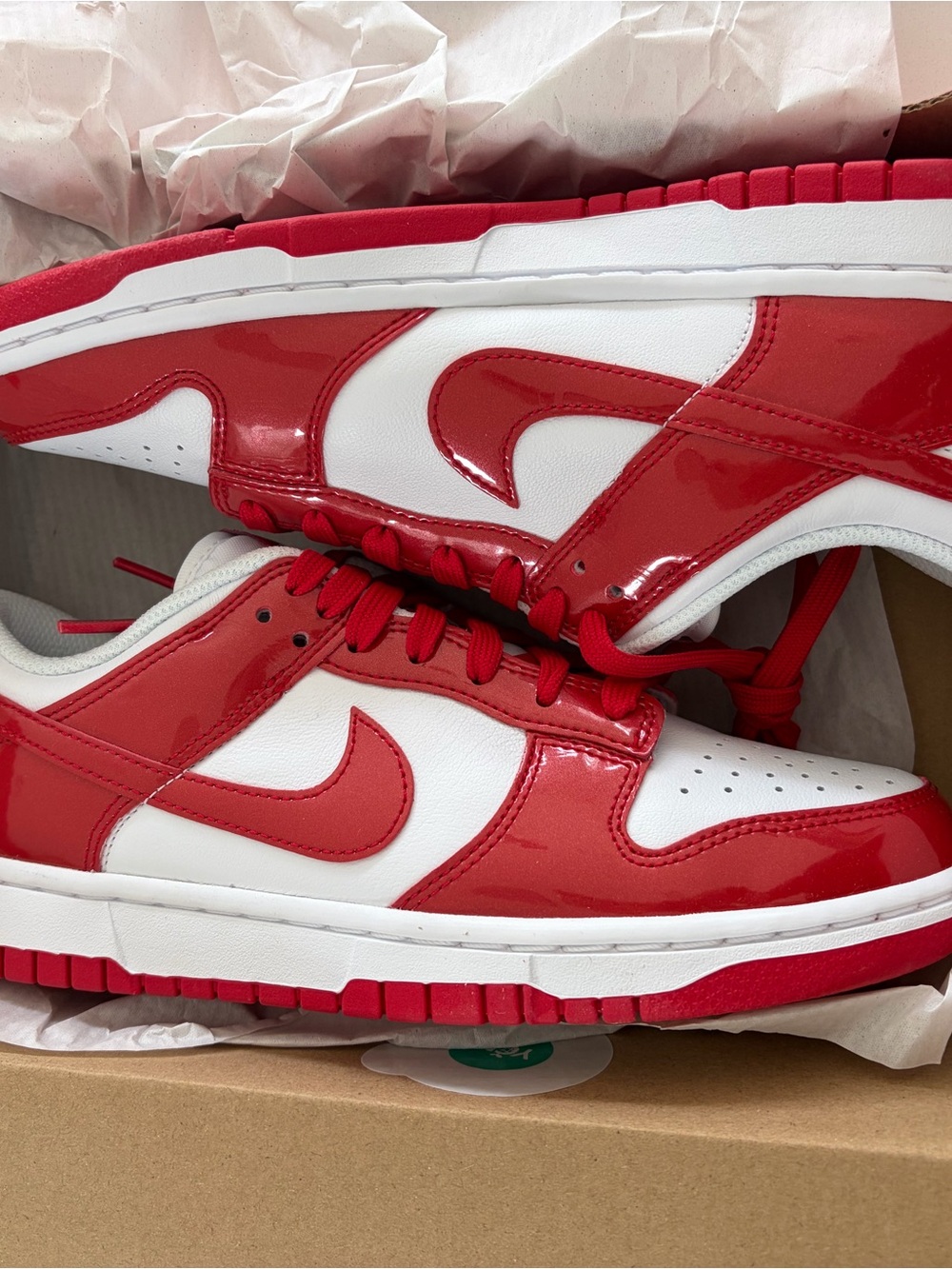 Nike Women’s Custom Low-Top Sneakers in Red/White